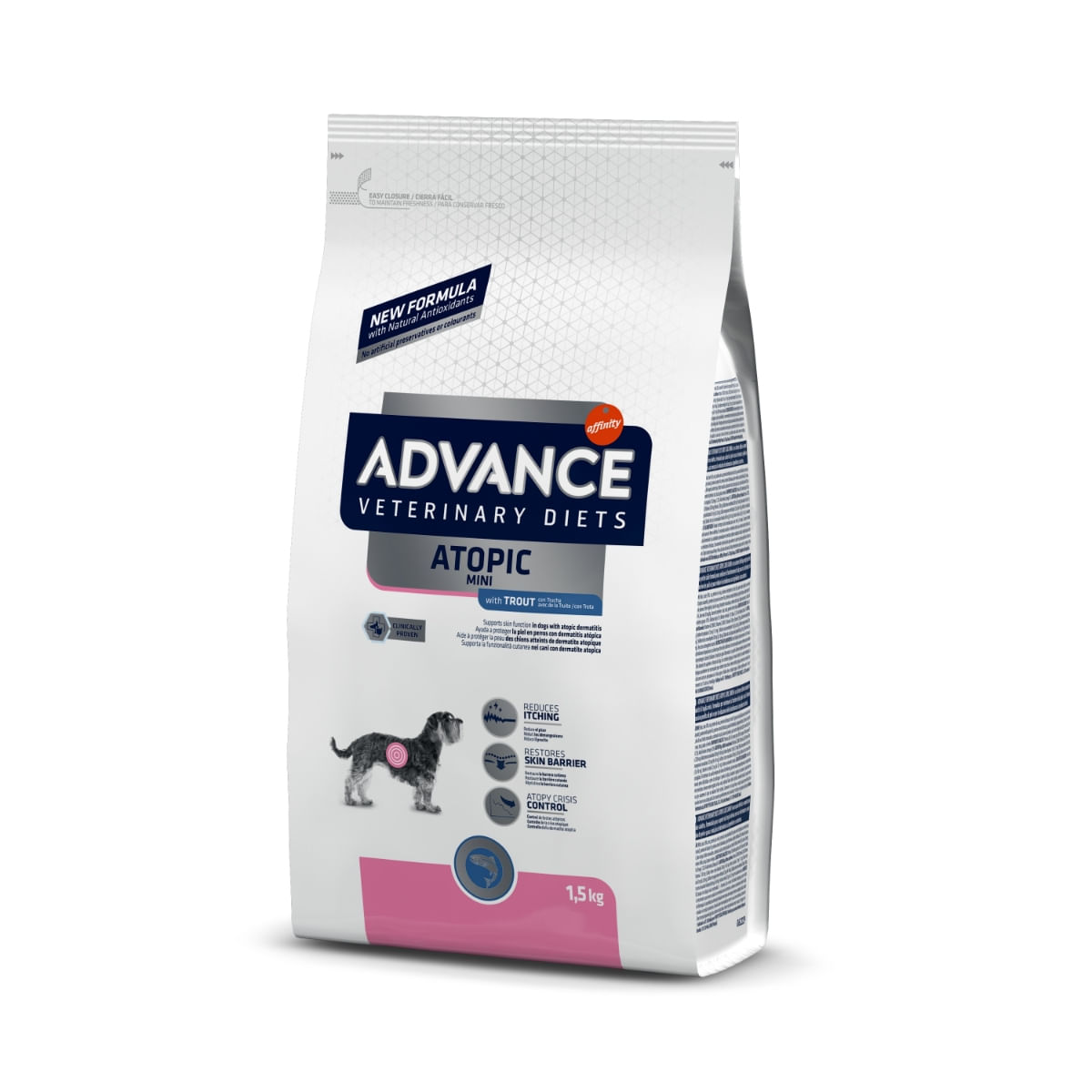 ADVANCE Veterinary Diets Dog Atopic Care Mini, XS-S, dietă veterinară, hrană uscată câini, afecțiuni dermatologice ADVANCE Veterinary Diets Atopic Mini, XS-S, dietă veterinară câini, hrană uscată, afecțiuni dermatologice, 1.5kg - poza 1