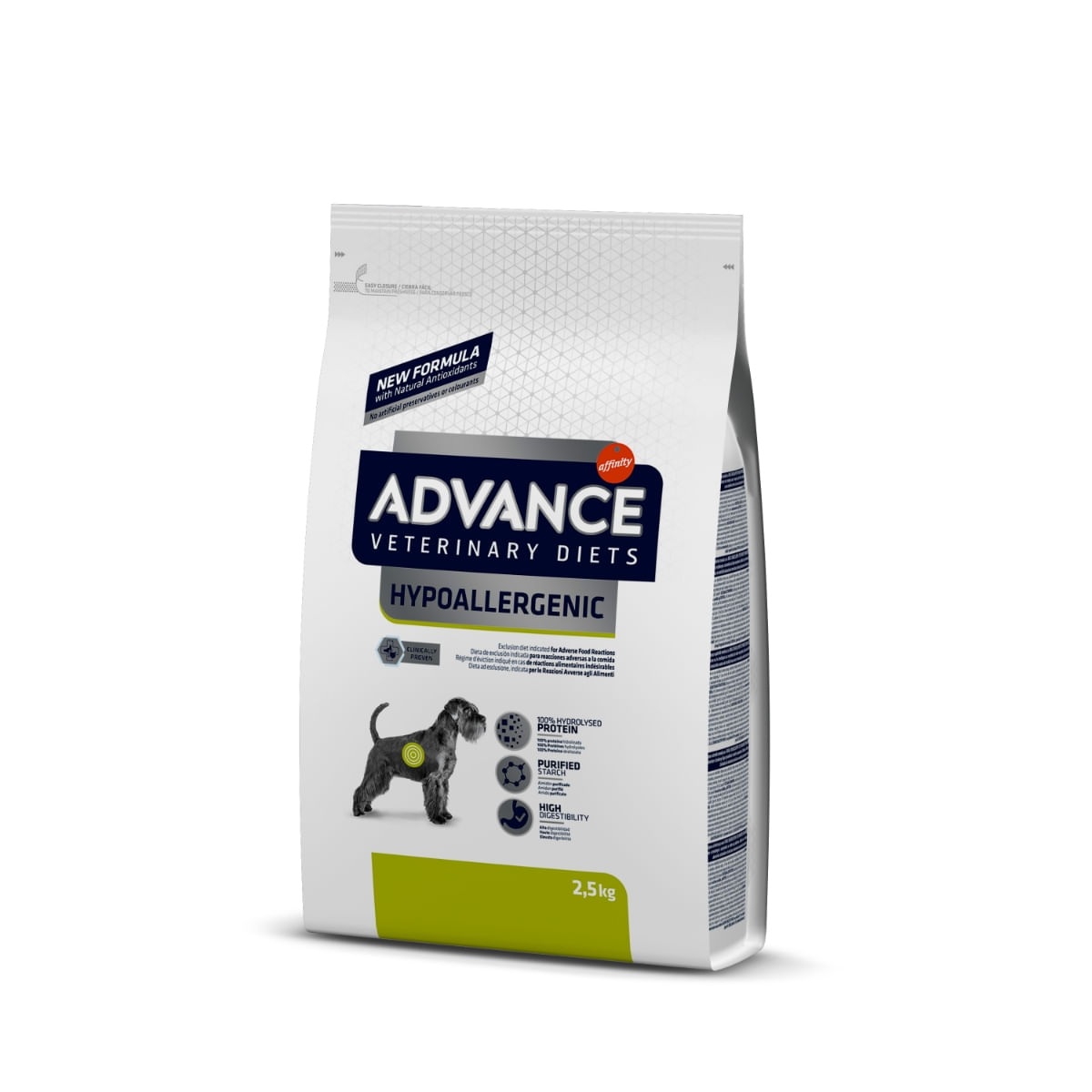 ADVANCE Veterinary Diets Dog Hypoallergenic, dietă veterinară, hrană uscată câini, afecțiuni digestive și dermatologice ADVANCE Veterinary Diets Hypoallergenic, dietă veterinară câini, hrană uscată, sistem digestiv, Piele & Blana, 2.5kg - poza 2