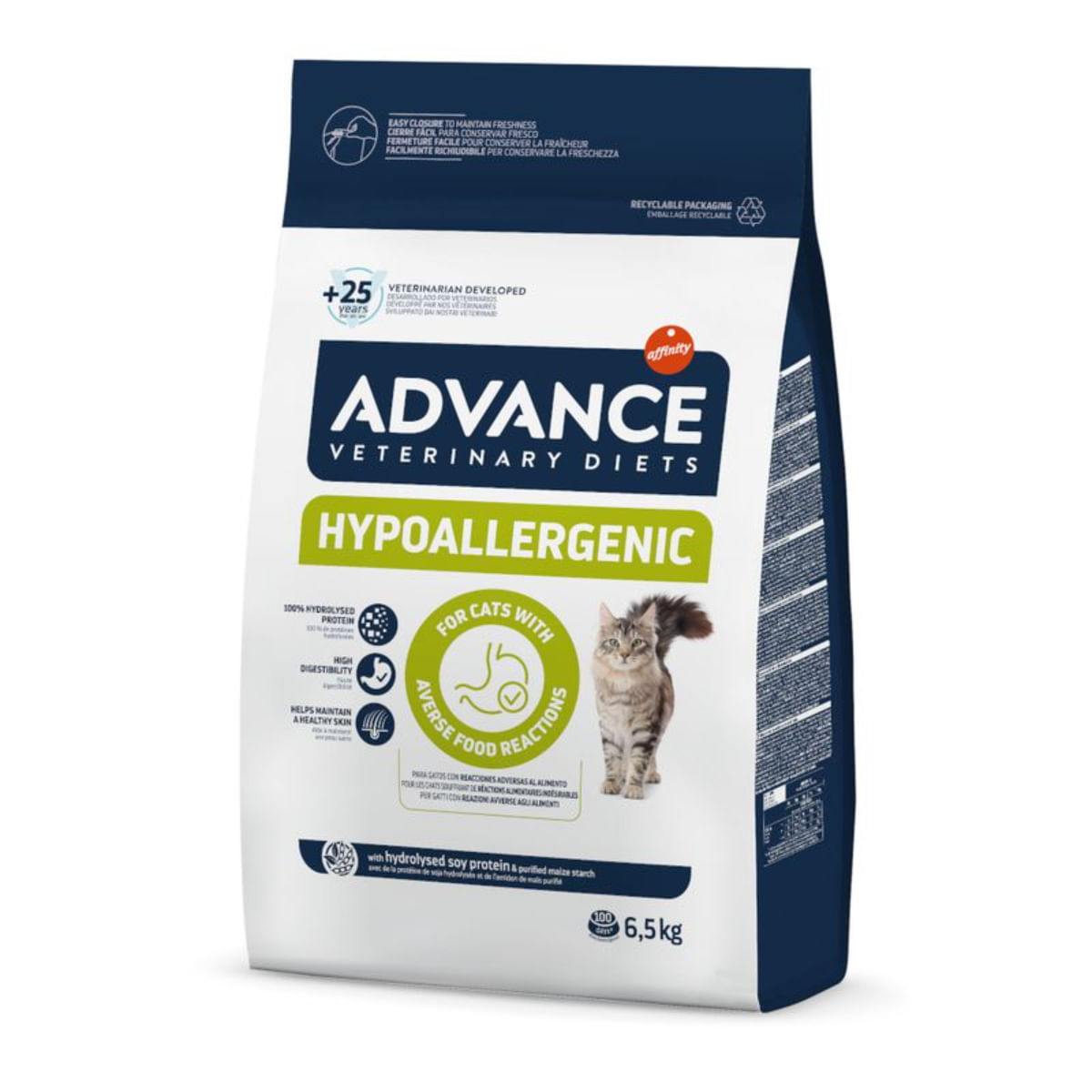 ADVANCE VETERINARY DIETS Hypoalergenic, Pește, hrană uscată pisici, alergii, 6.5kg - poza 1