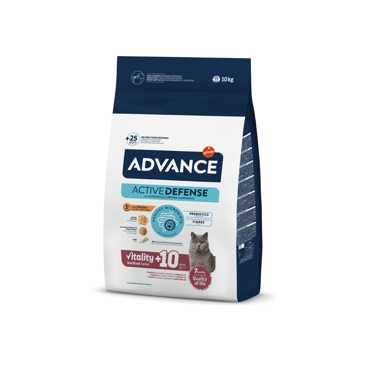 ADVANCE Vitality +10 Sterilised, Pui, hrană uscată pisici sterilizate senior, 10kg - poza 1