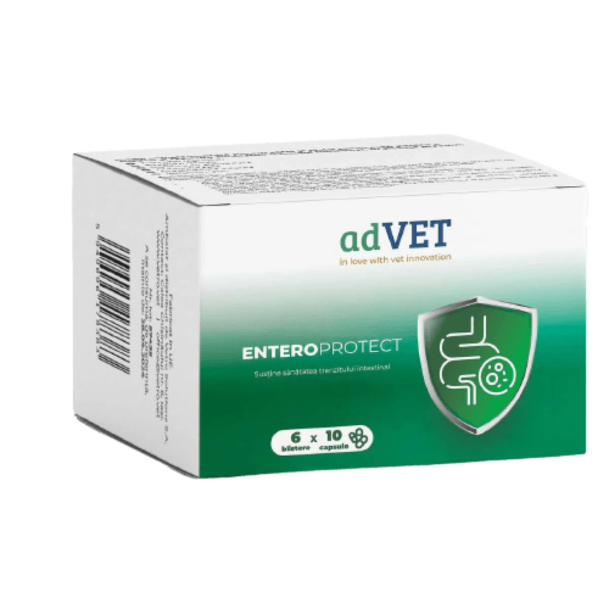 ADVET EnteroProtect, supliment sistem digestiv câini, capsule ADVET EnteroProtect, XS-XL, supliment sistem digestiv câini și pisici, flacon, 60 capsule - poza 2