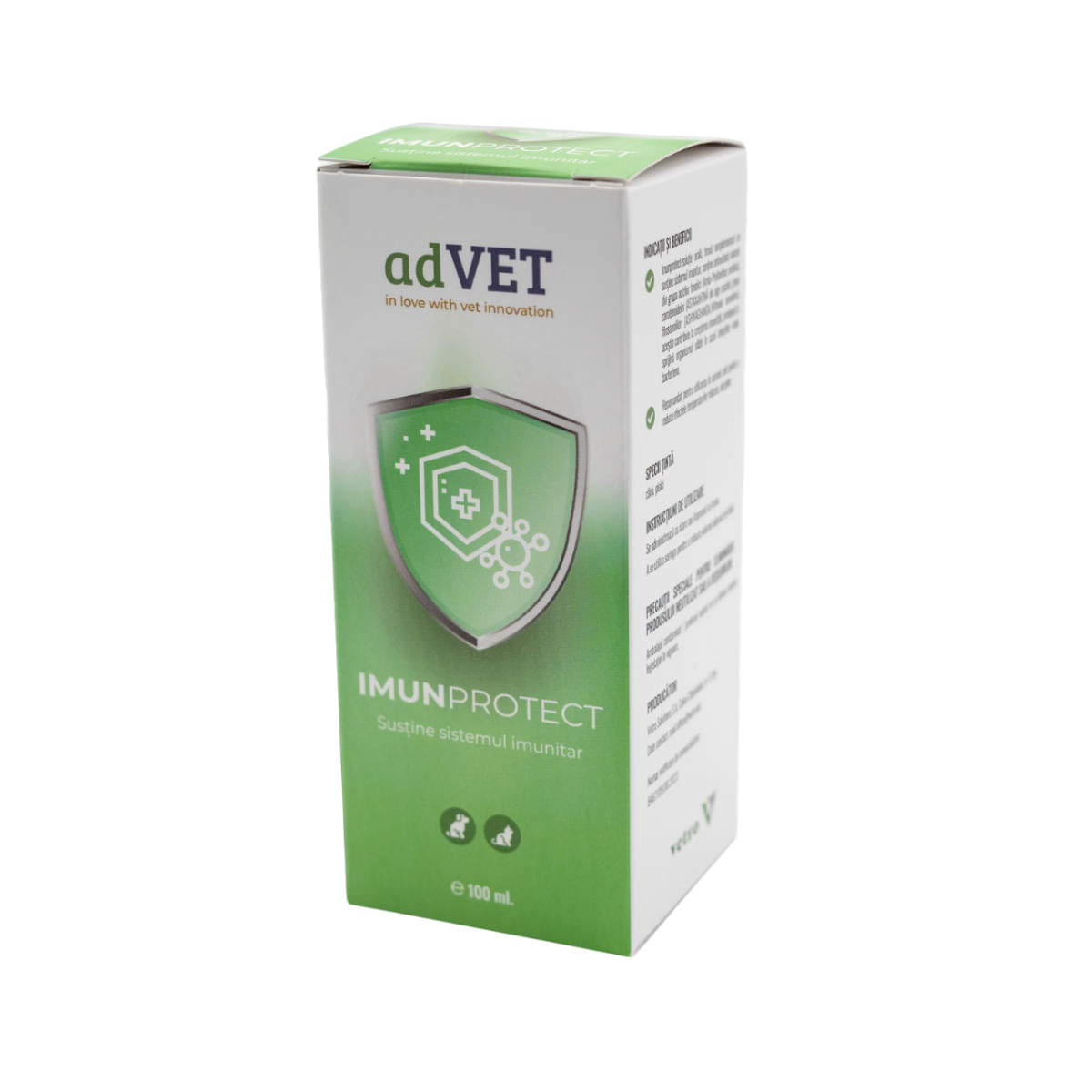 ADVET ImunProtect, supliment sistem imunitar câini, suspensie orală ADVET ImunProtect, XS-XL, supliment sistem imunitar câini și pisici, flacon, 100ml suspensie orală - poza 2