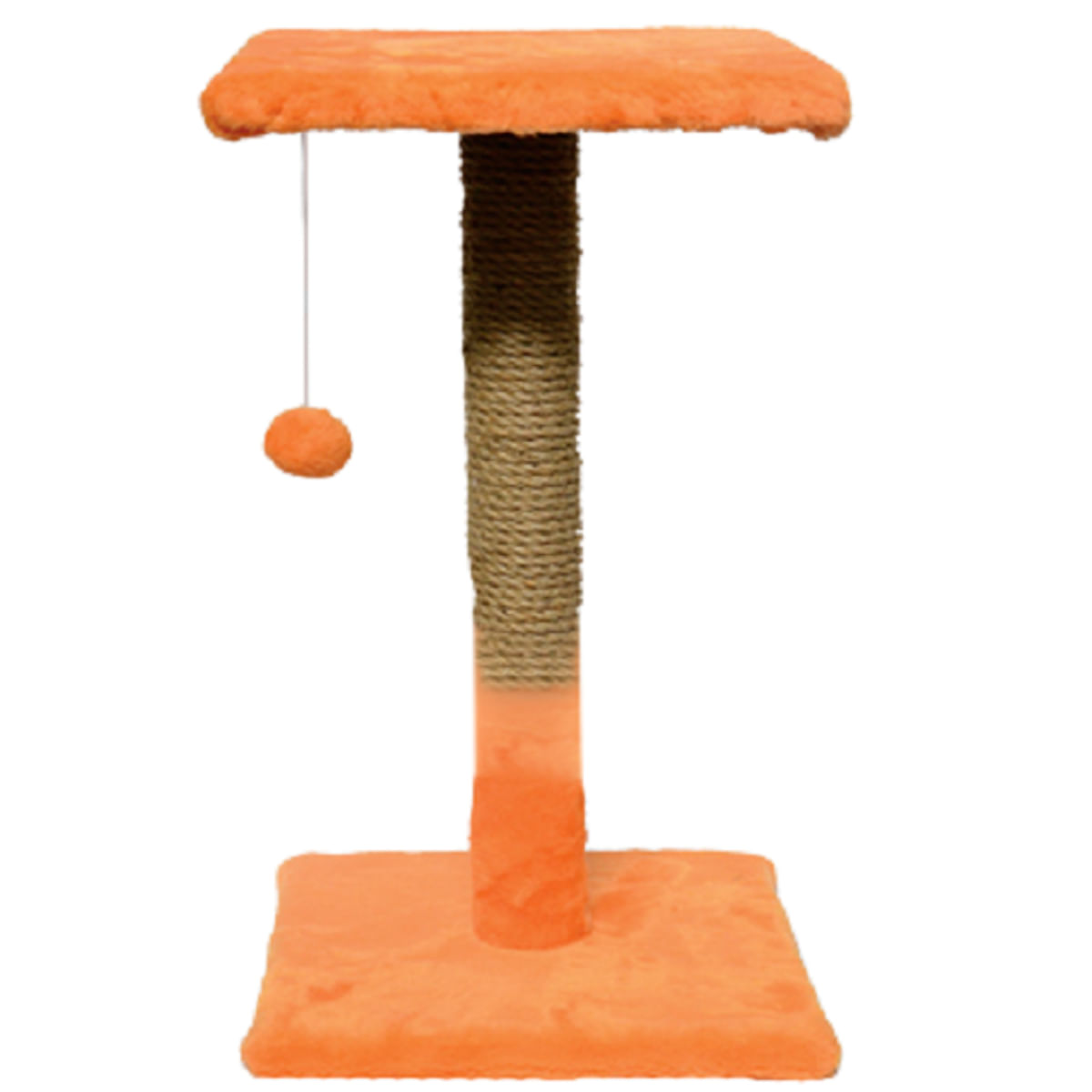 AGILITY, ansamblu de joacă pisici, 1 etaj, lemn și pluș, elemente de zgâriat, elemente atârnate, portocaliu, 60cm - poza 1