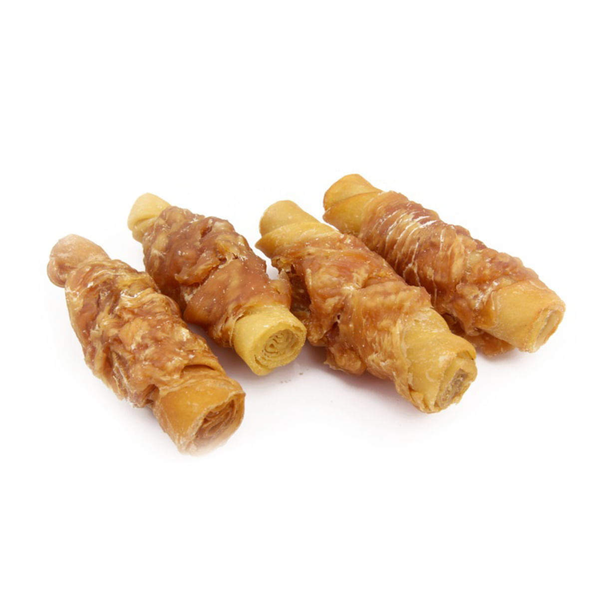 AGILITY Bețișoare din Piele Împletite, XS-XL, Porc și Pui, punguță recompense câini, 500g - poza 3