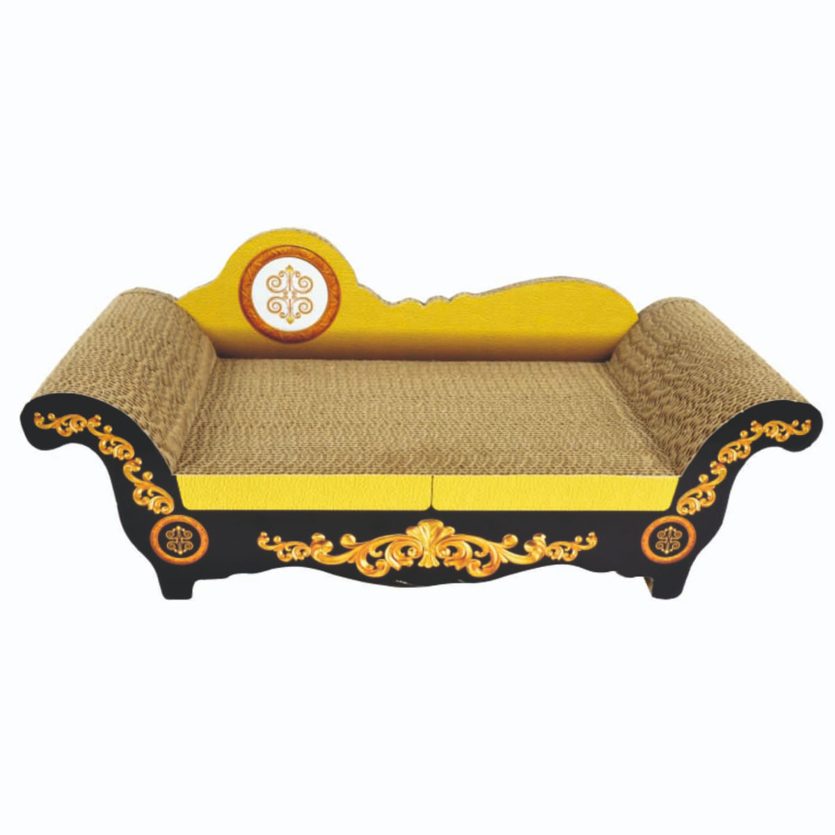 AGILITY Canapea Royal 1, scratcher pisici, carton, bej, 53.34x24.13x22.22cm - poza 1