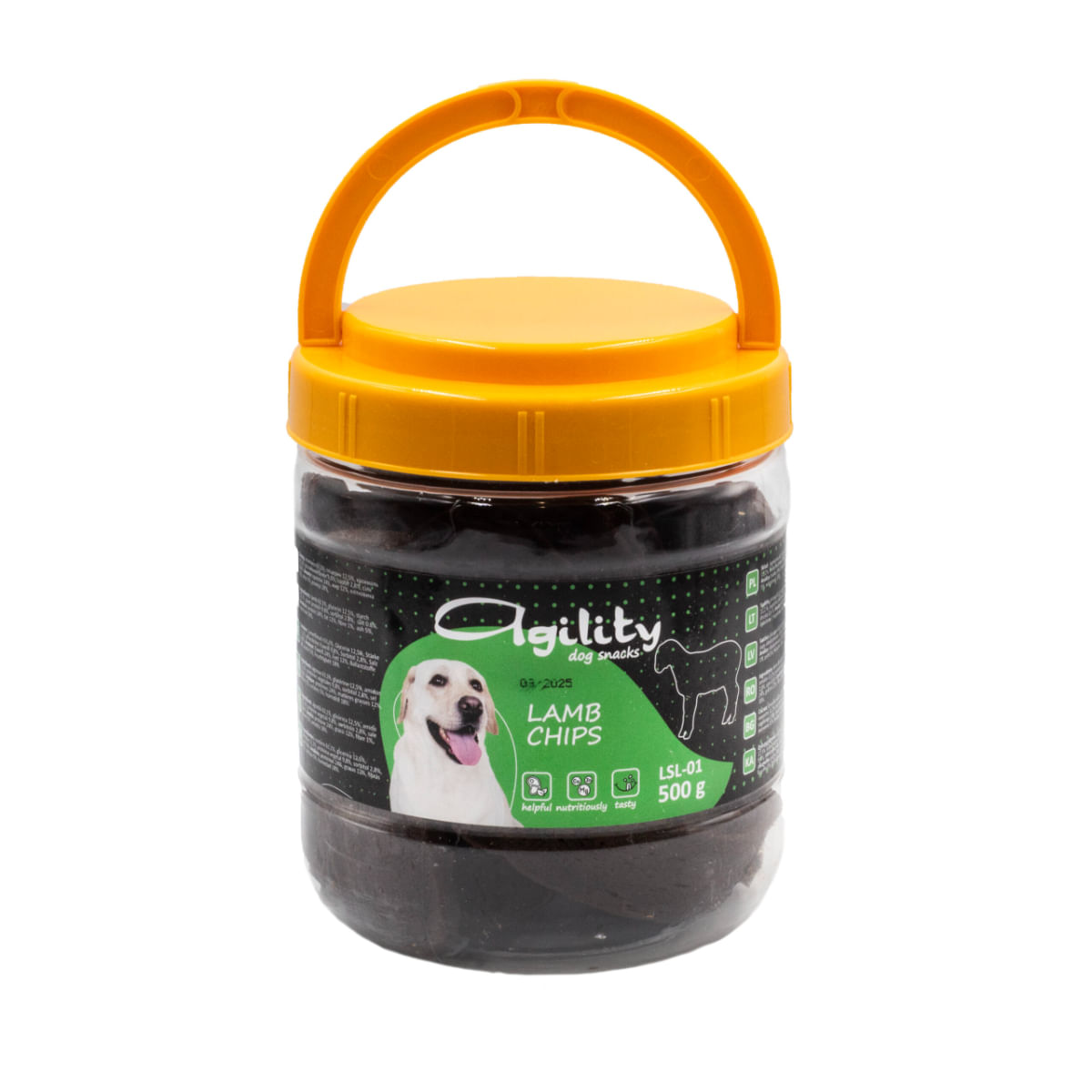 AGILITY Chipsuri, XS-XL, Miel, găletușa recompense câini, 500g - poza 1