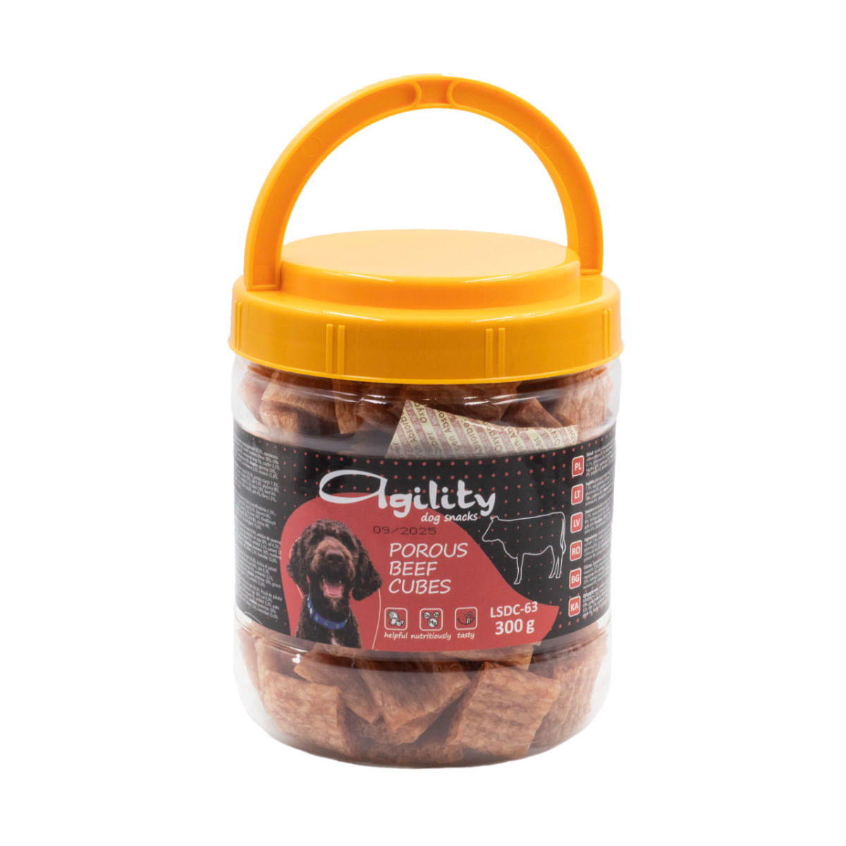 AGILITY Cubulețe, XS-XL, Vită, găletușa recompense câini, 300g - poza 2