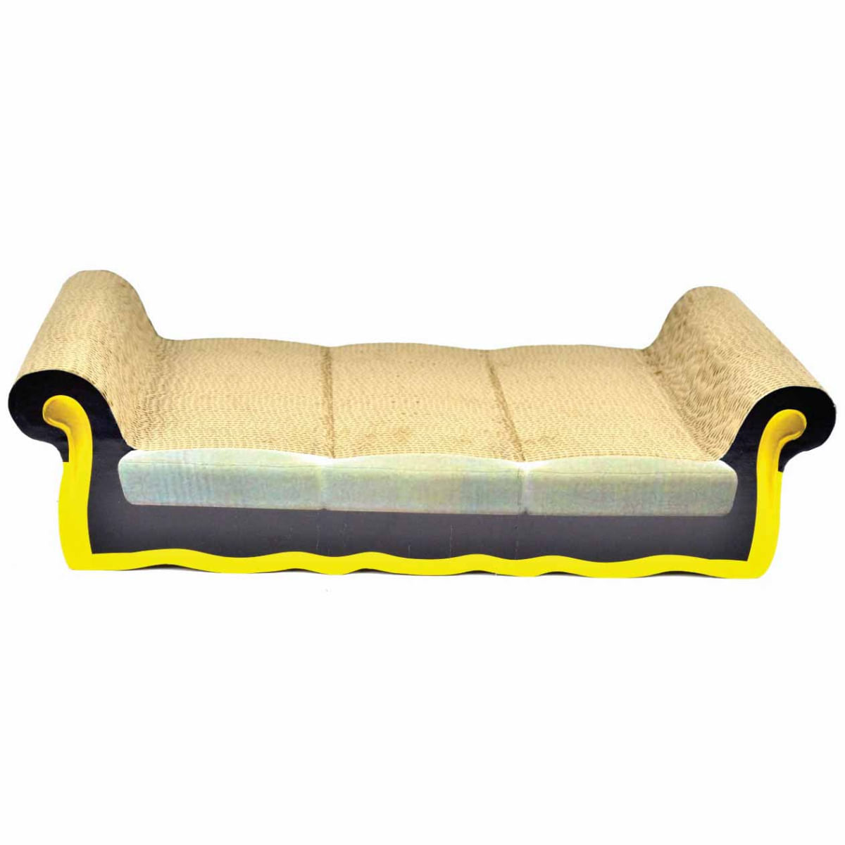 AGILITY Divan, scratcher pisici, carton, bej, 56.51x23.81x13.01cm - poza 1