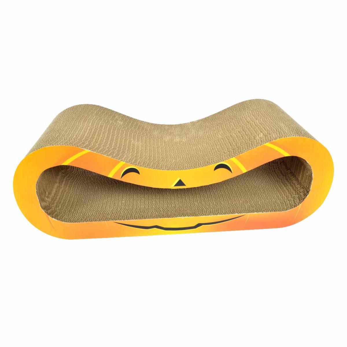 AGILITY Dovleac Halloween, scratcher pisici, carton, portocaliu, 66.67x24.13x23.33cm - poza 2
