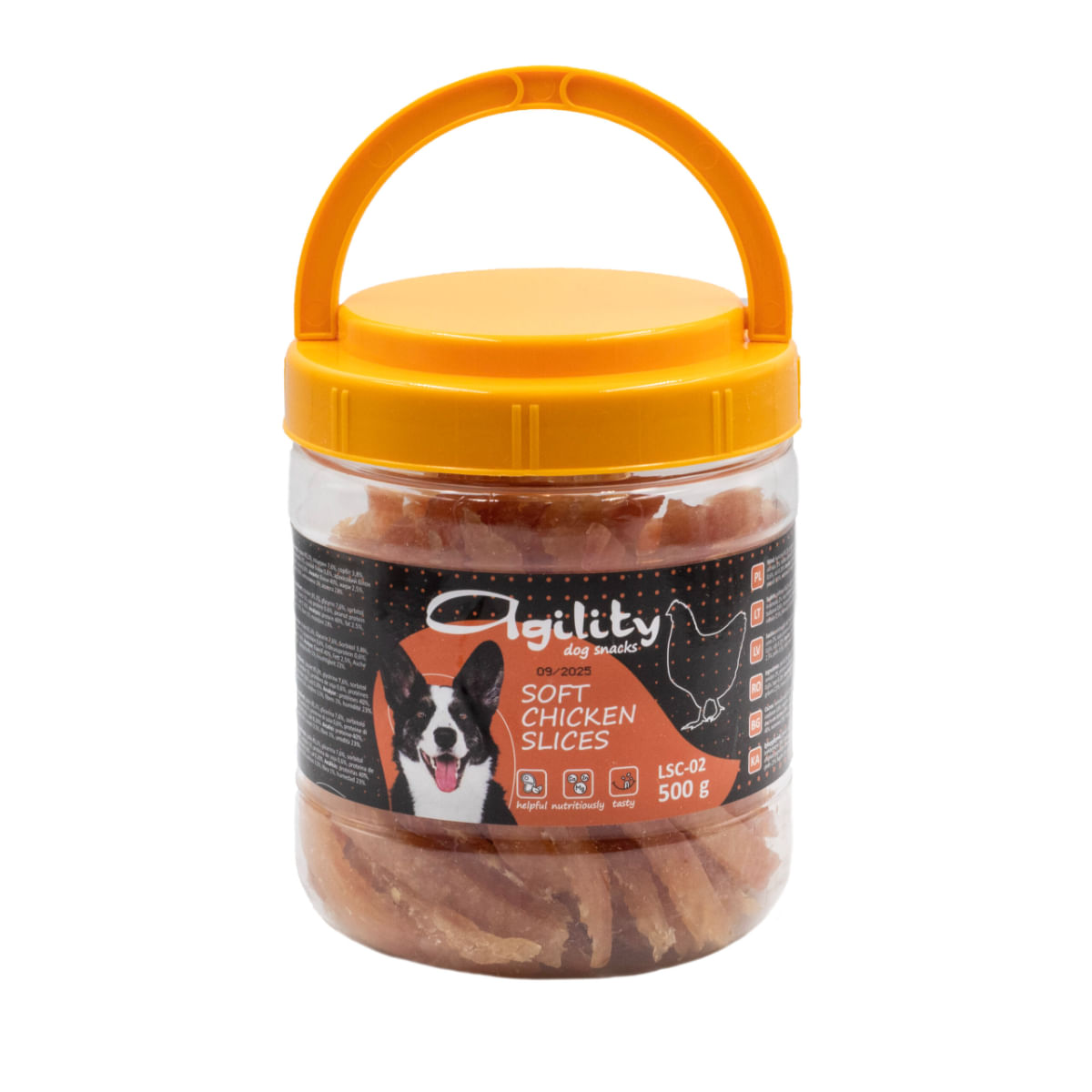 AGILITY Felii, XS-XL, Pui, punguță recompense câini, 500g - poza 1