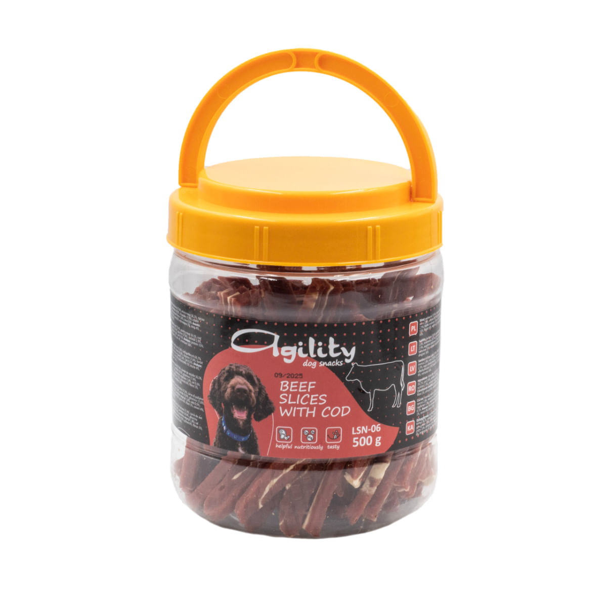 AGILITY Felii, XS-XL, Vită și Cod, găletușa recompense câini, 500g - poza 1