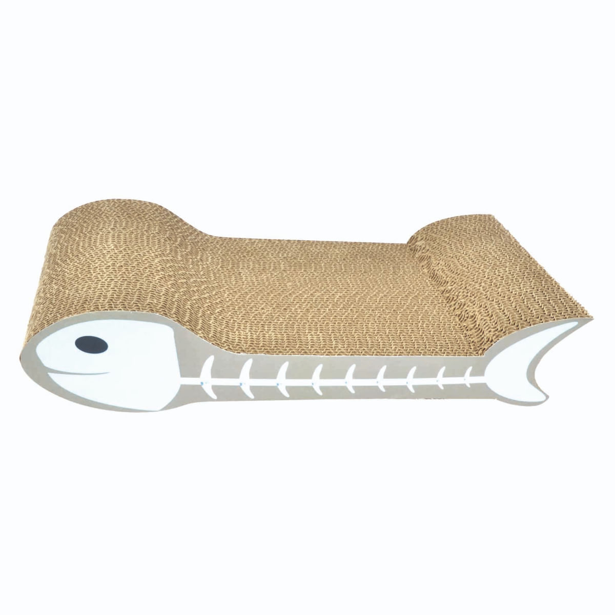 AGILITY Os de Peste, scratcher pisici, carton, alb, 40.95x21.59x8.25cm - poza 2