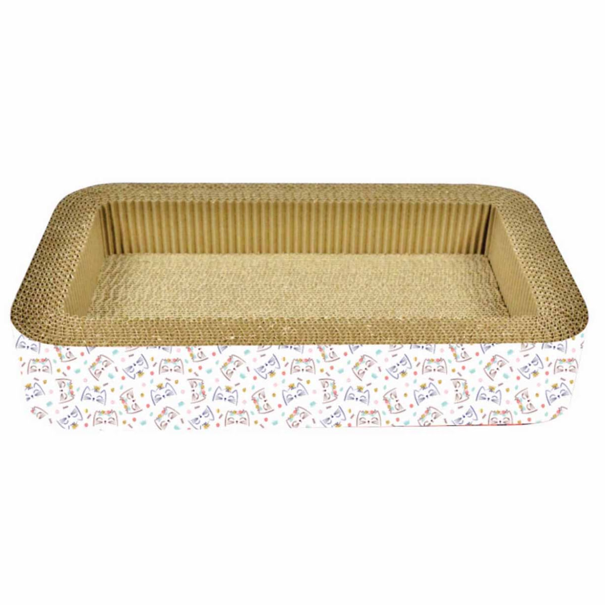 AGILITY Pat, scratcher pisici, carton, multicolor, 50.8x30.48x8.89cm - poza 2