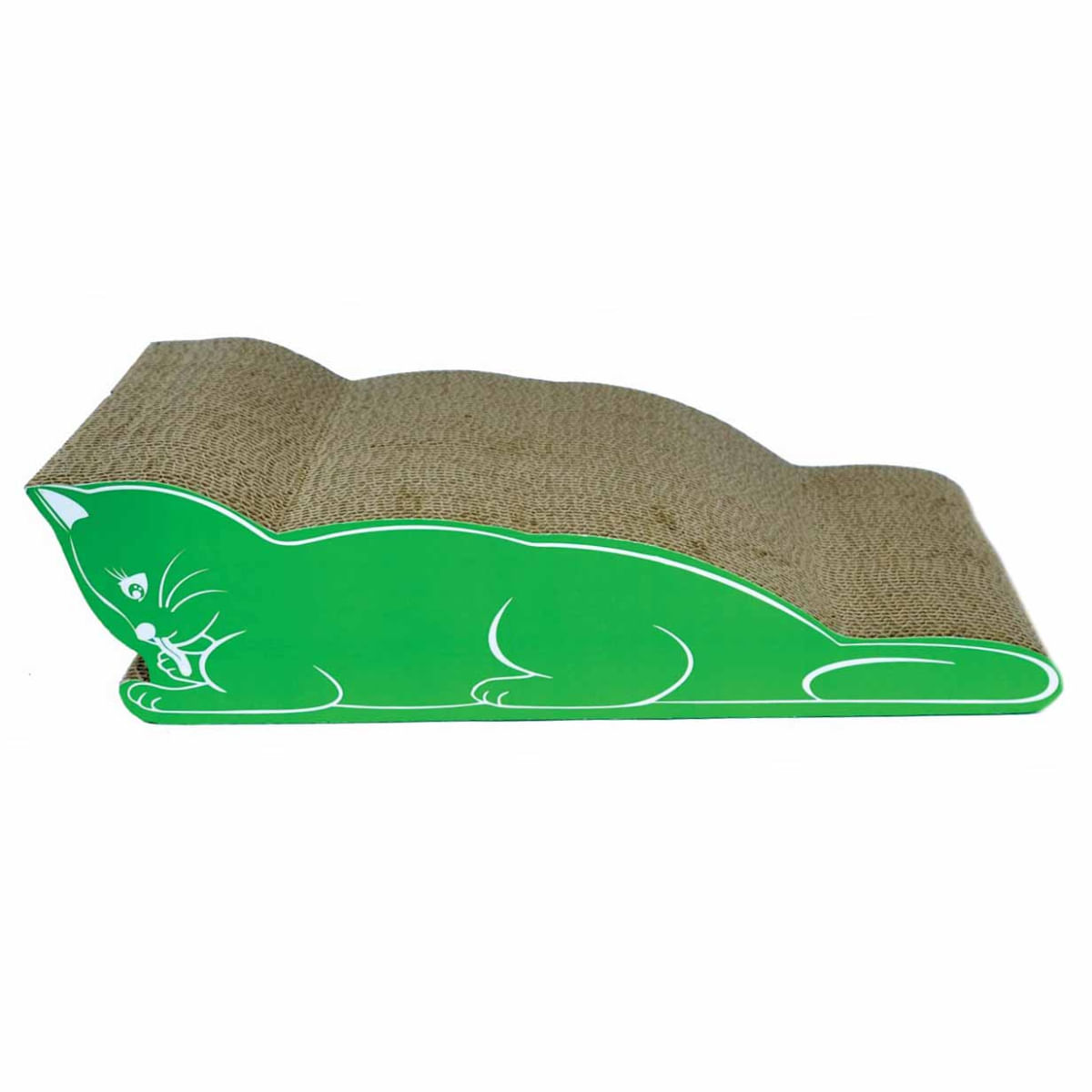 AGILITY Pisica 1, scratcher pisici, carton, verde, 48.89x22.86x13.33cm - poza 1