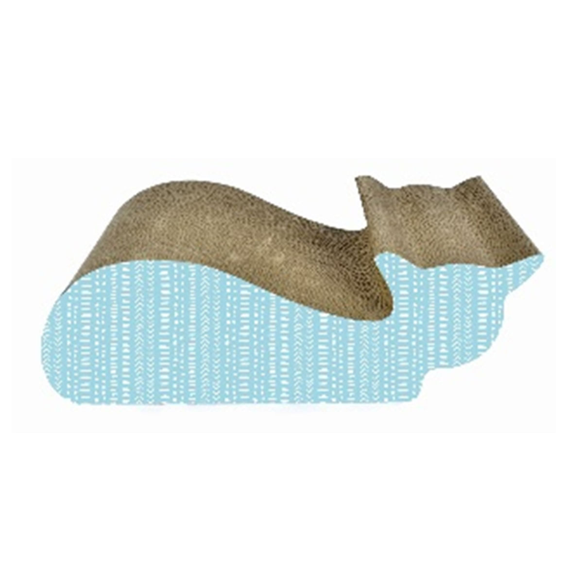 AGILITY Pisica 2, scratcher pisici, carton, albastru, 57.15x23.49x20.32cm - poza 1