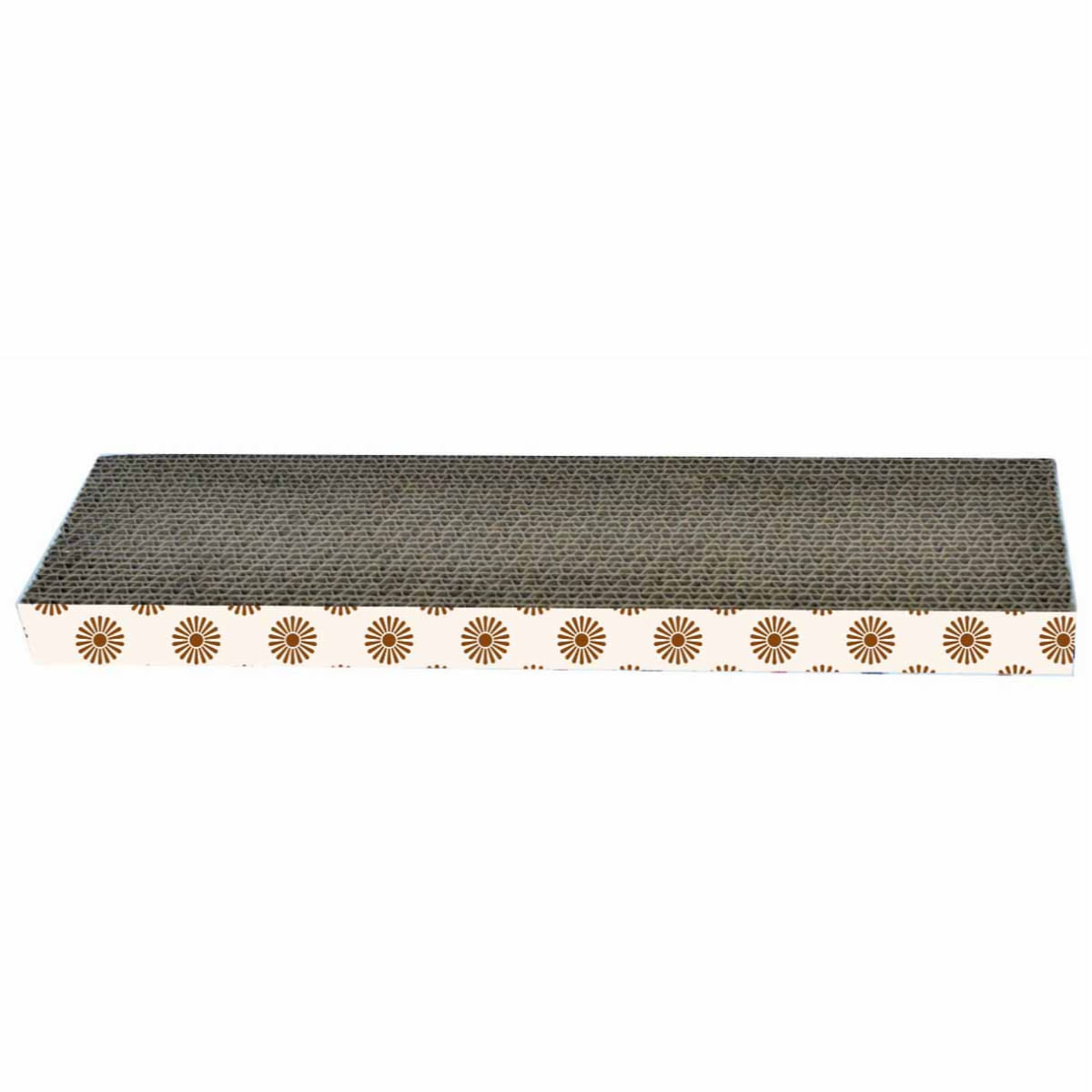 AGILITY, scratcher pisici, carton, imprimeu floral, multicolor, 40x10.16x3.17cm - poza 2