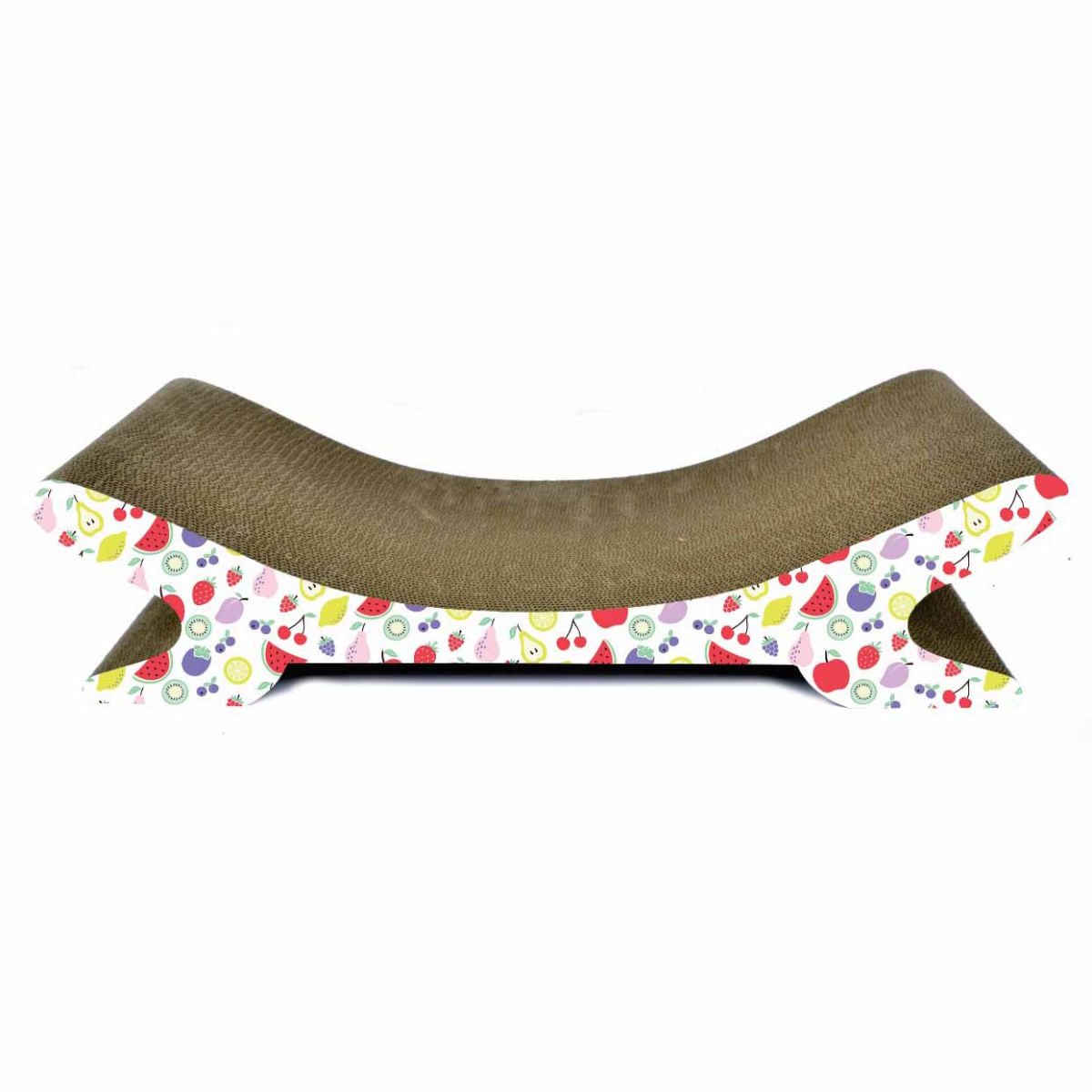 AGILITY Sezlong, scratcher pisici, carton, multicolor, 68.58x22.86x17.78cm - poza 1