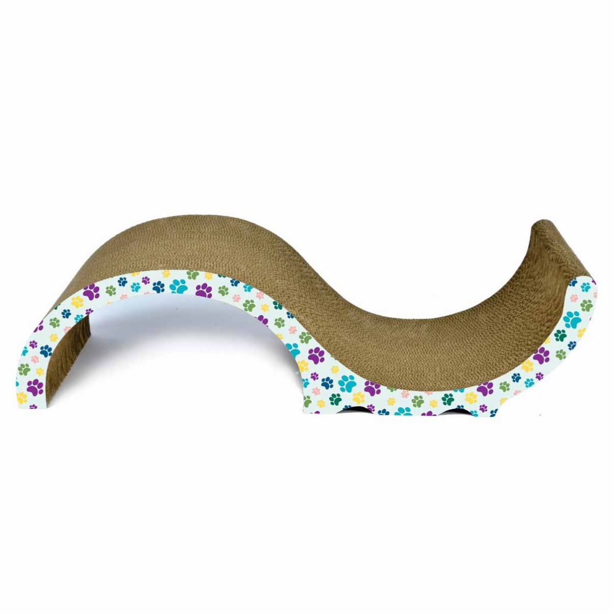 AGILITY Wave 3, scratcher pisici, carton, multicolor, 62.23x23.49x16cm - poza 2