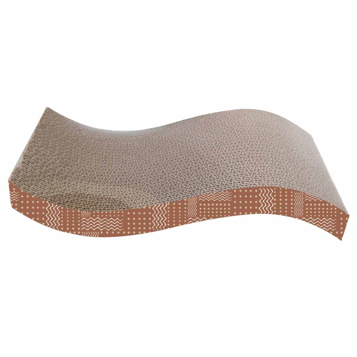 AGILITY Wave, scratcher pisici, carton, maro, 38.1x20.95x6.99cm - poza 2