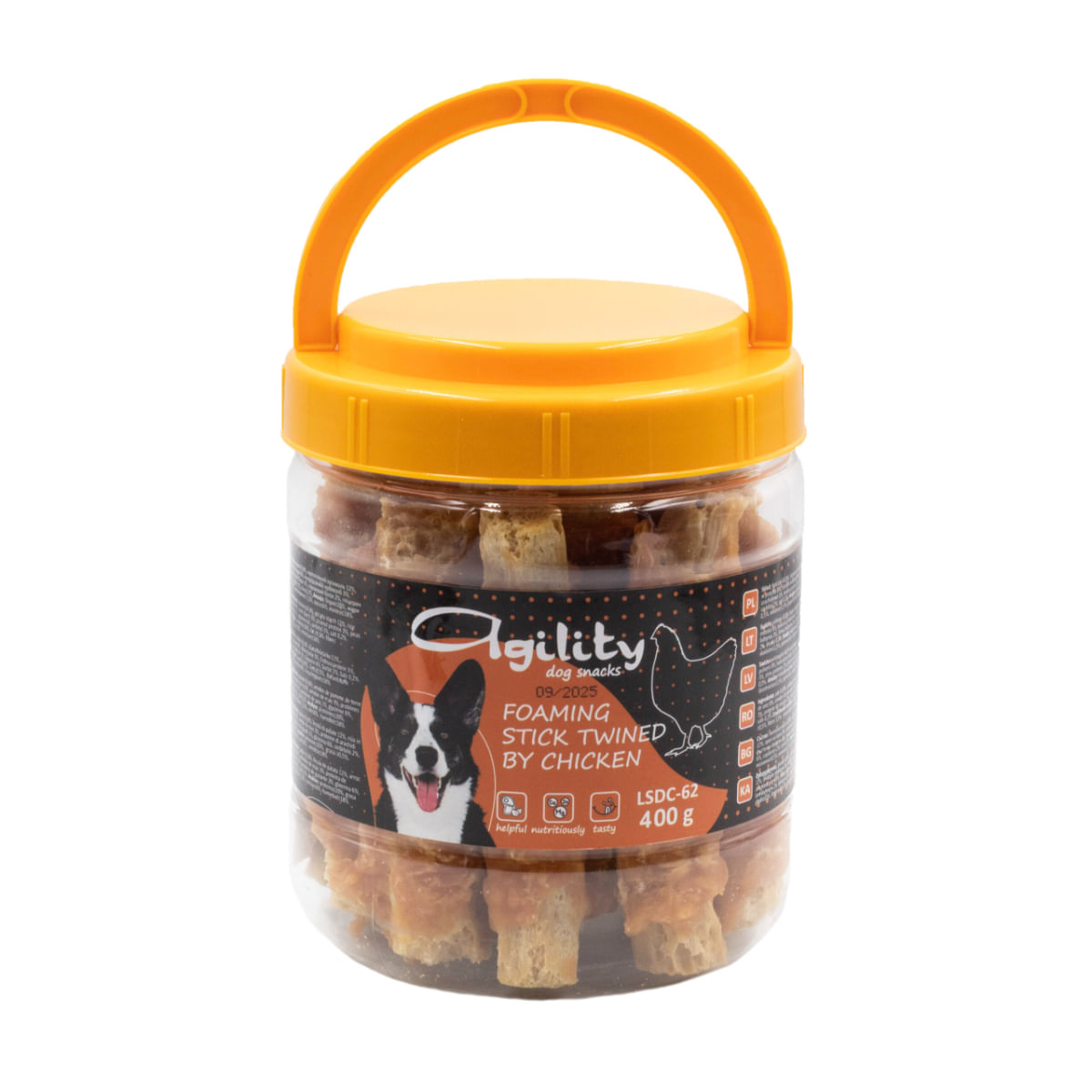 AGILITY, XS-XL, Pui și Cod, găletușa recompense câini, 400g - poza 2