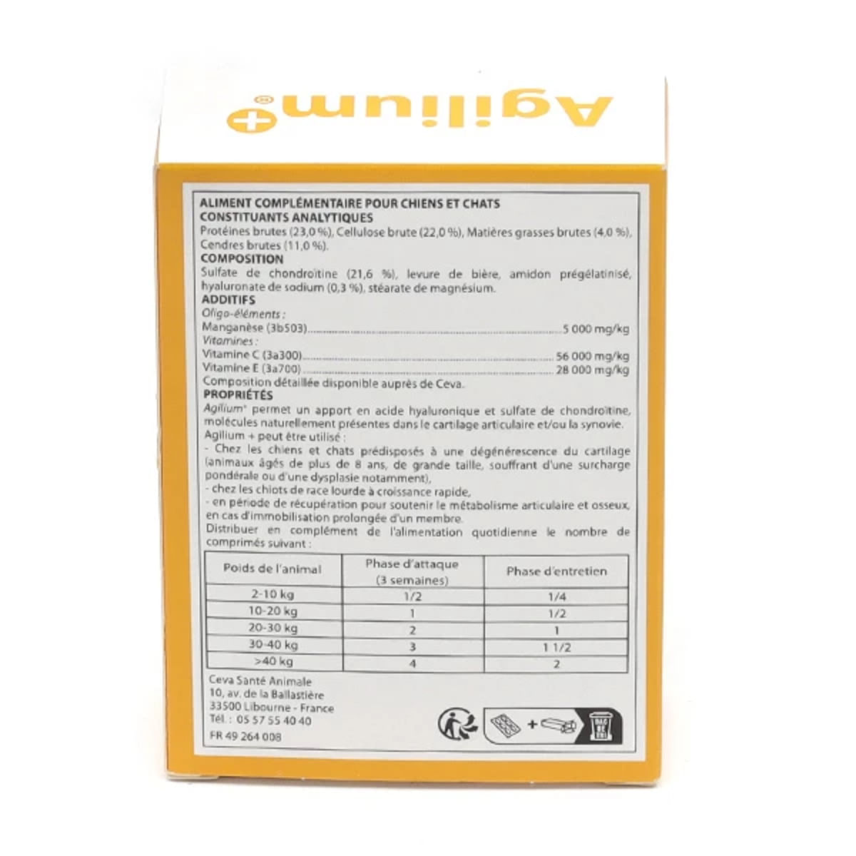AGILIUM Plus, supliment sistem articular câini, comprimate AGILIUM Plus, XS-XL, supliment sistem articular câini și pisici, cutie, 30 comprimate - poza 3