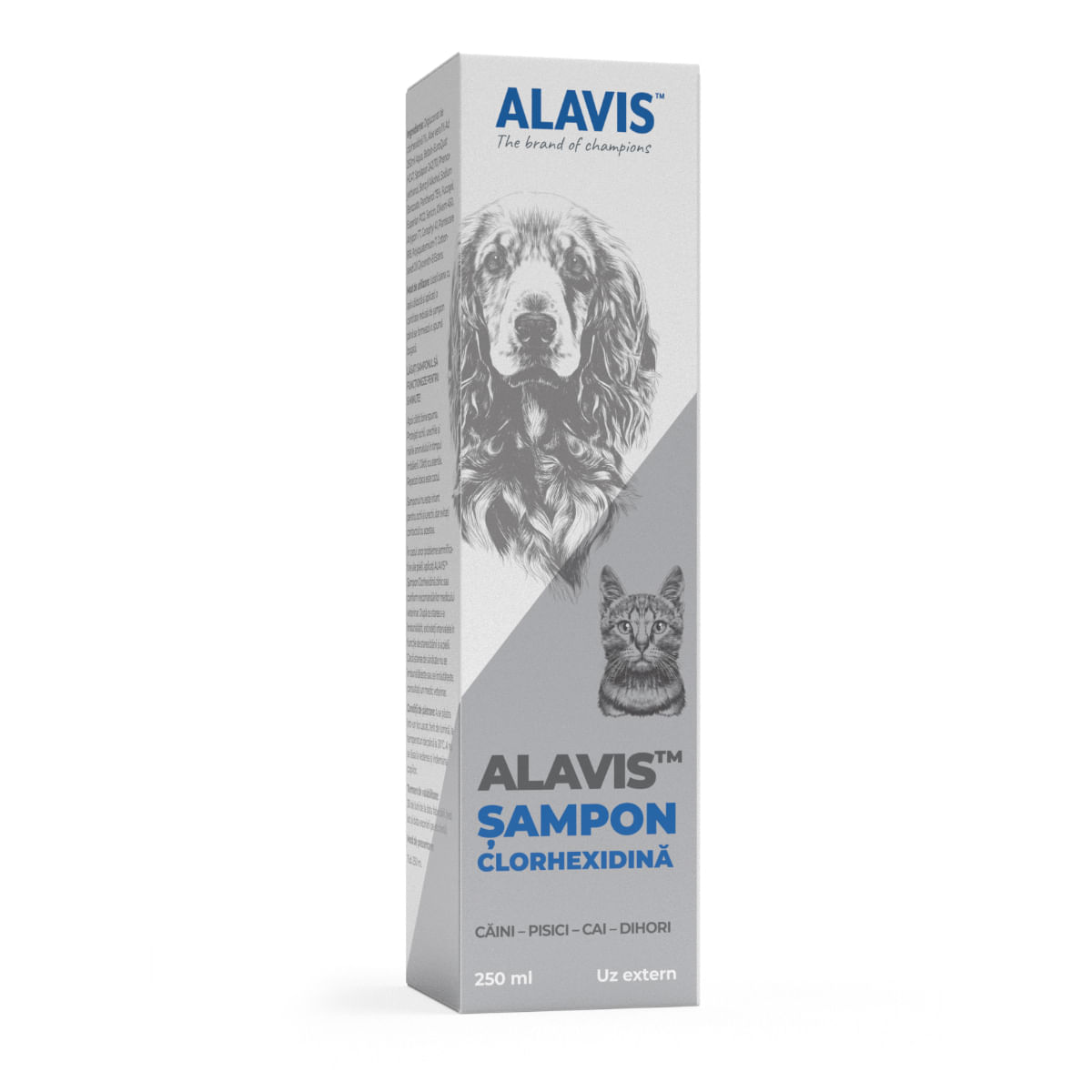 ALAVIS Clorhexidine, XS-XL, șampon câini și pisici, antibacterian, flacon, 250ml - poza 1