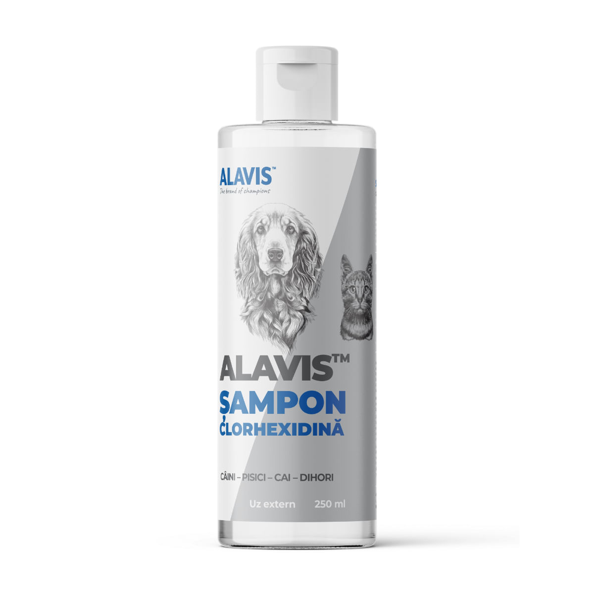 ALAVIS Clorhexidine, XS-XL, șampon câini și pisici, antibacterian, flacon, 250ml - poza 3