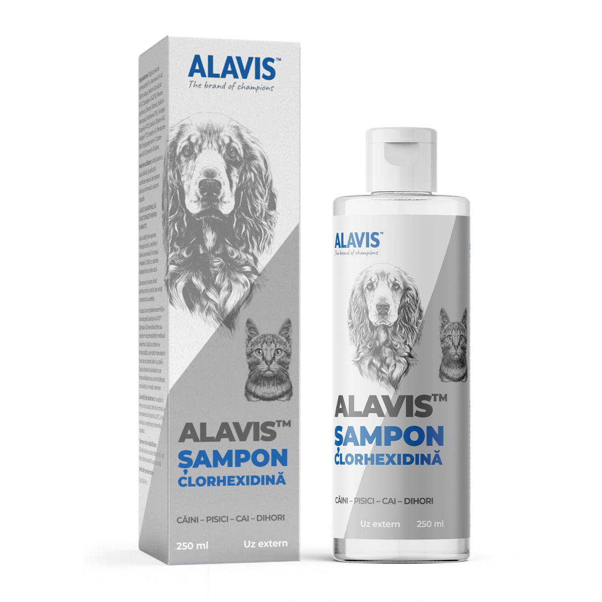 ALAVIS Clorhexidine, XS-XL, șampon câini și pisici, antibacterian, flacon, 250ml - poza 4