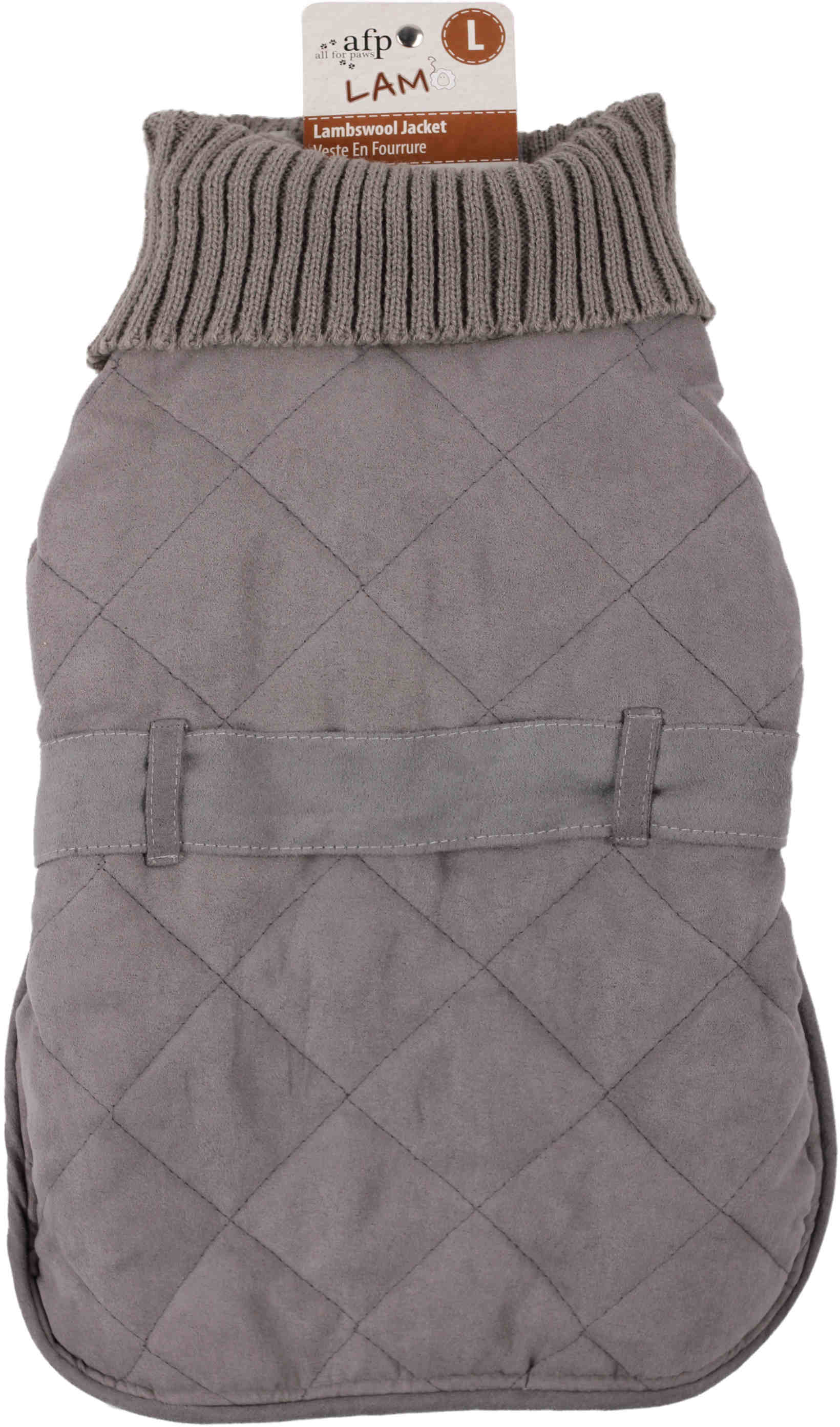 ALL FOR PAWS LAMBSWOOL Haină cu guler pentru câini, Gri