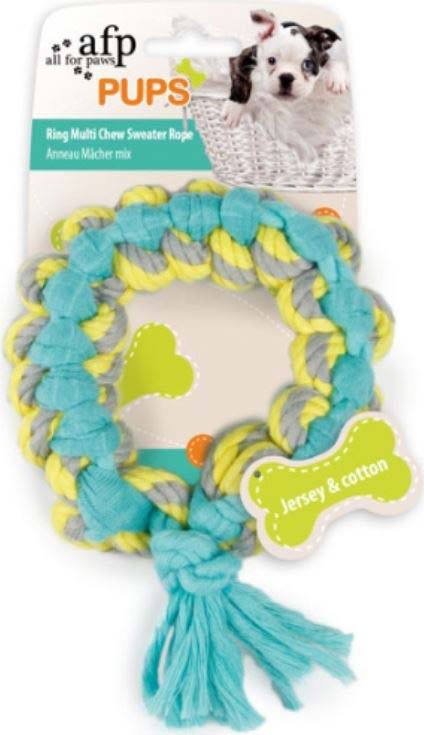 ALL FOR PAWS Pups Jucărie pentru căţeluşi Inel Frânghie pentru ros, 14,5x10x2,5