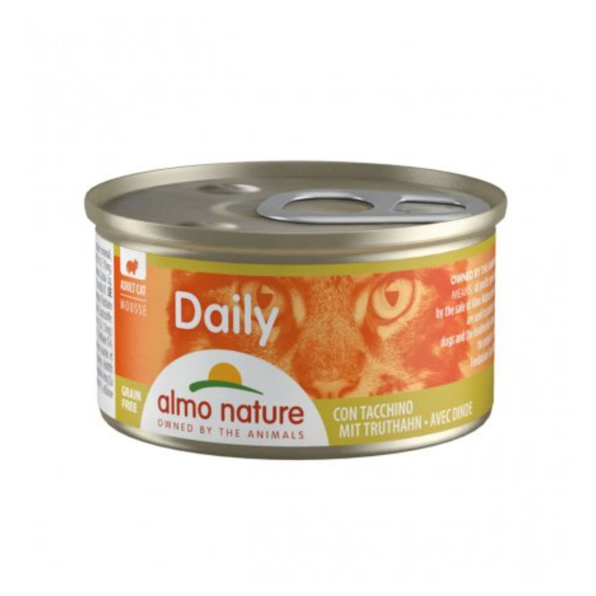 ALMO NATURE Daily Cat, Curcan, conservă hrană umedă fără cereale pisici, (pate), 85g - poza 1