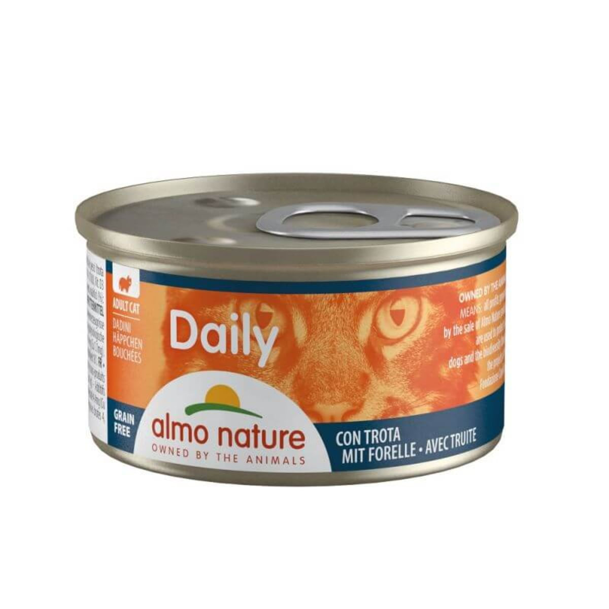 ALMO NATURE Daily Cat, Păstrăv, conservă hrană umedă pisici, (în suc propriu), 85g - poza 1