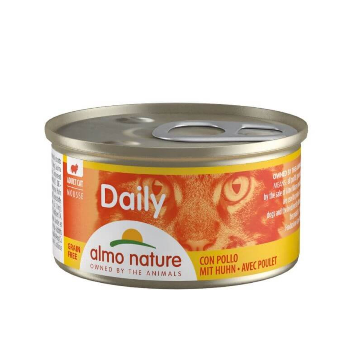 ALMO NATURE Daily Cat, Pui, conservă hrană umedă fără cereale pisici, (pate), 85g - poza 2