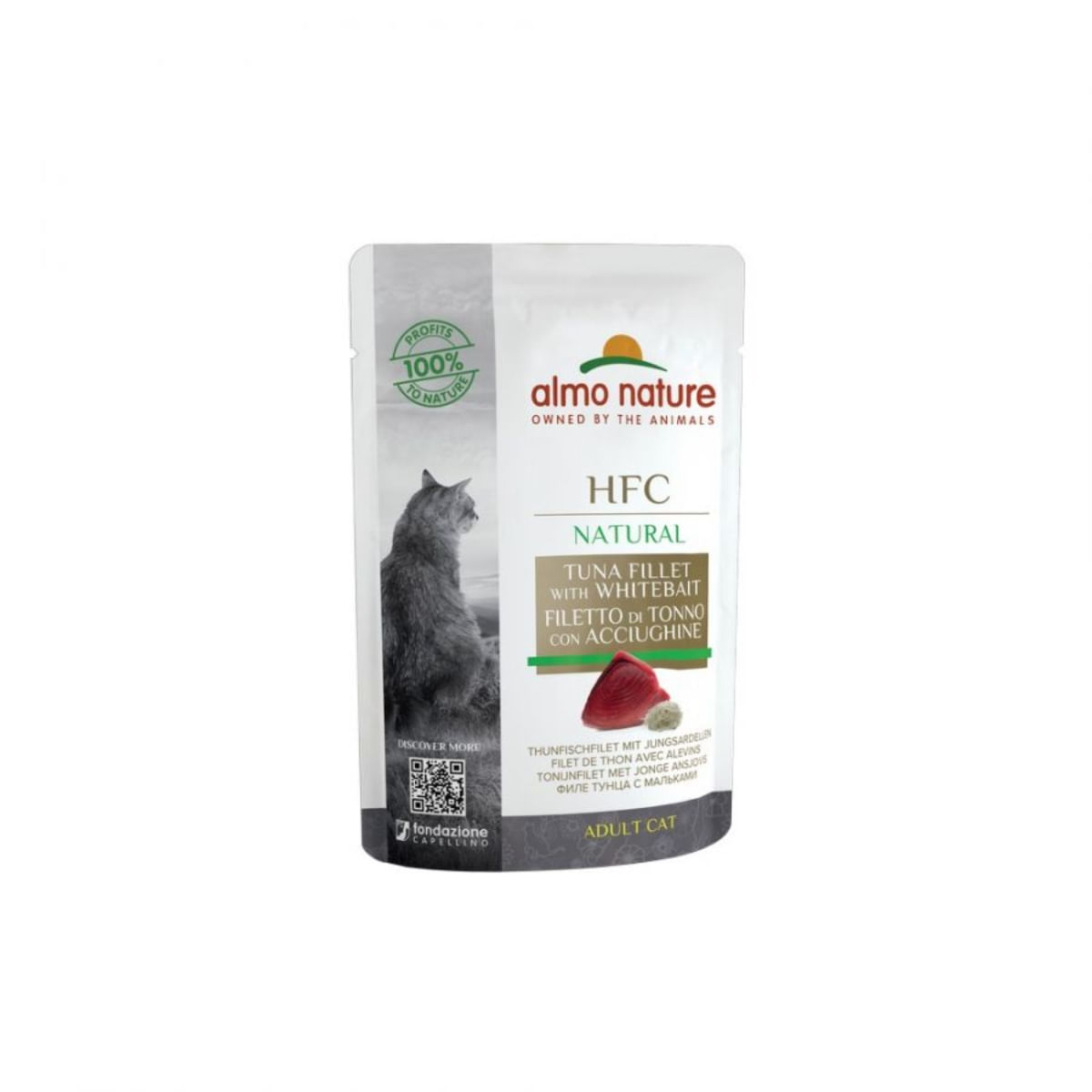 ALMO NATURE HFC, Ton și Hamsii, plic hrană umedă pisici, (în supă), 55g - poza 2