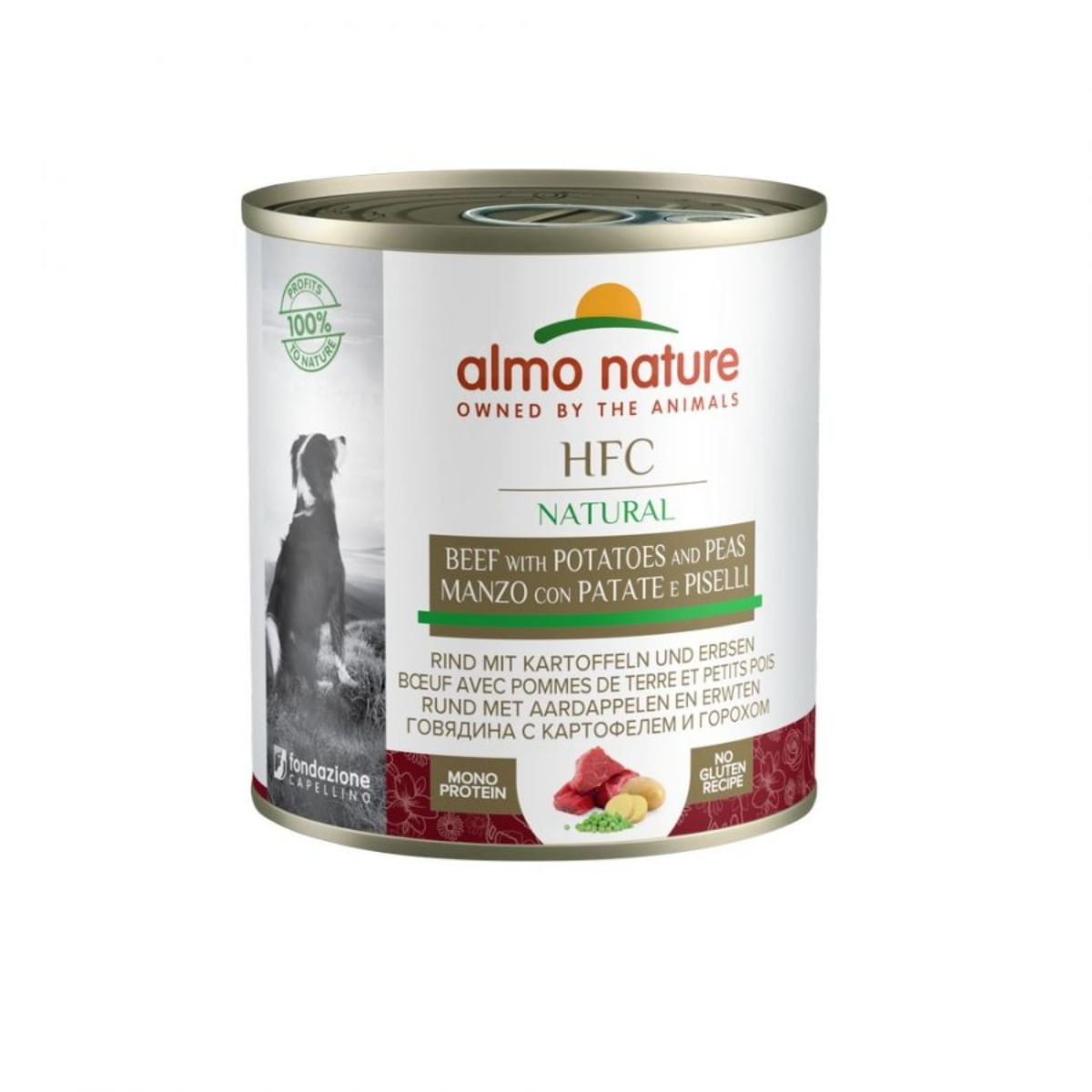 ALMO NATURE HFC, XS-XL, Vită și Cartofi, conservă hrană umedă câini, (în supă), 280g - poza 2