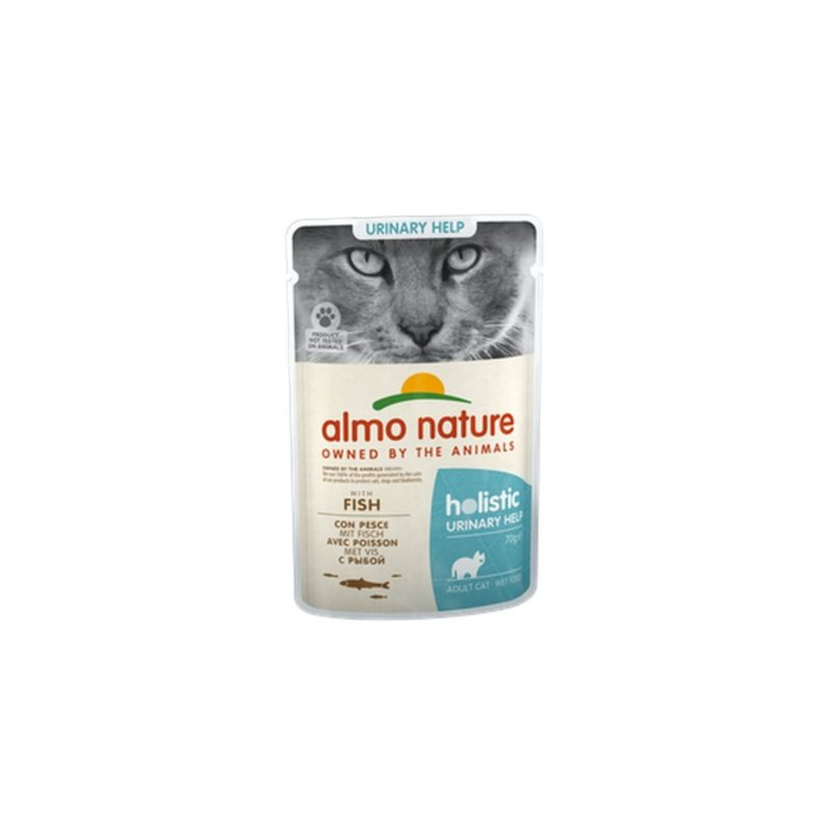 ALMO NATURE Holistic Urinary Help, Pește, plic hrană umedă fără cereale pisici, sistem urinar, (în supă), 70g - poza 1