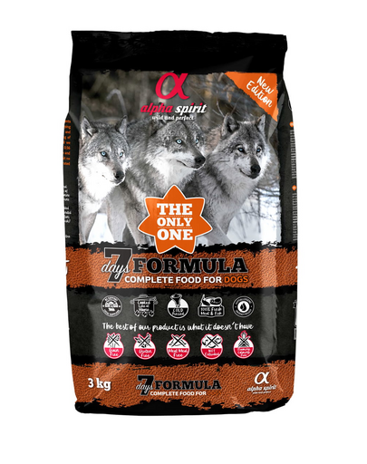 ALPHA SPIRIT The only one 7 days formula 2x3kg hrană uscată pentru câini