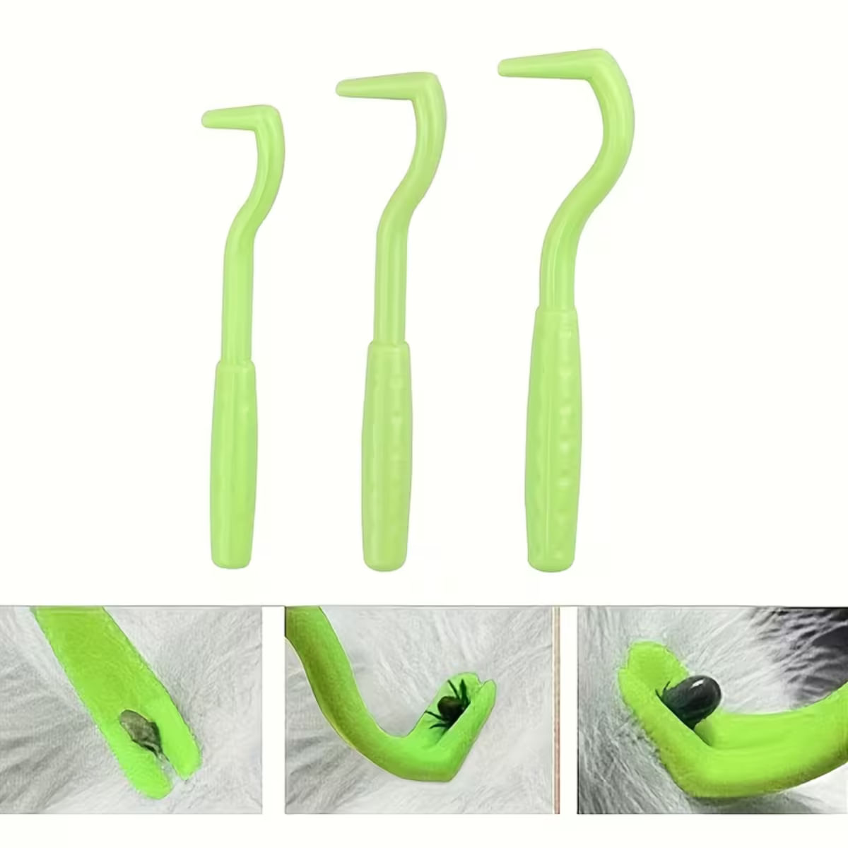 AMEEA Pet Tick Trap Set, accesoriu antiparazitar câini și pisici XS-XL, dispozitiv extracție capușe, verde, 3buc AMEEA Pet Tick Trap Set, accesoriu antiparazitar câini și pisici XS-XL dispozitiv extracție capușe, verde, 3buc - poza 5