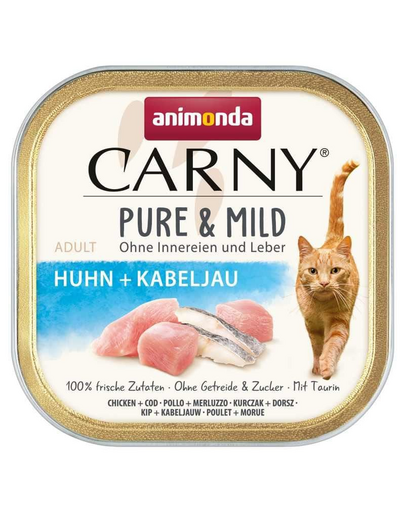 ANIMONDA Carny Pure & Mild Hrană umedă pentru pisici cu pui și cod 100 g