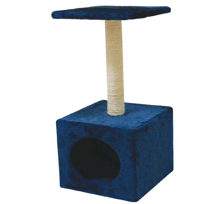 Ansamblu de joaca pentru pisici Croci Hamburg, 30 x 30 x 60 cm, Albastru