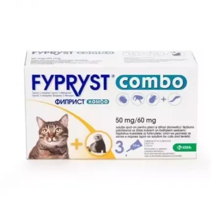 Antiparazitar extern pentru pisici dihori Fypryst Combo x 3 pipete