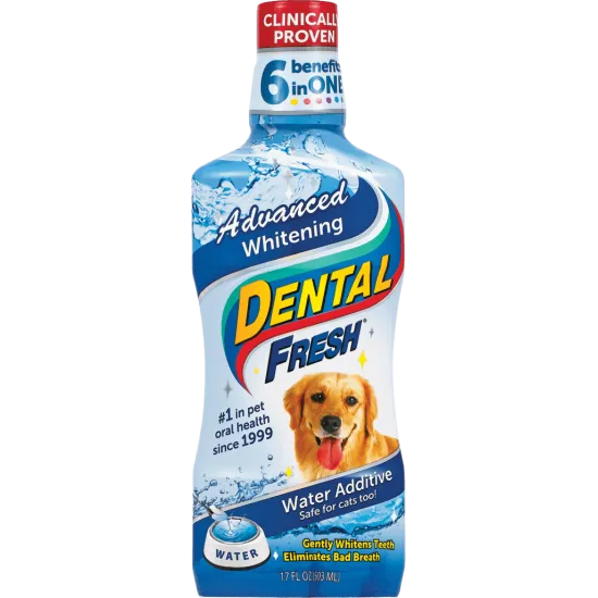Apa de gura pentru caini pisici Dental Fresh Albire 237 ml