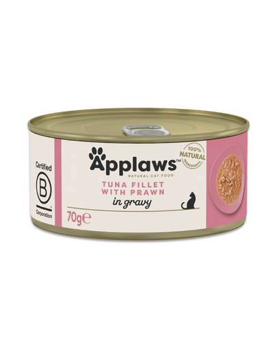 APPLAWS Cat Adult Tuna with Prawn in Gravy 70 g în sos