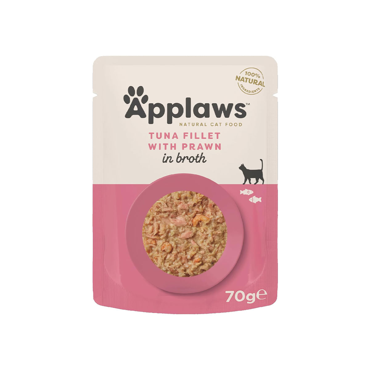 APPLAWS, File Ton și Creveți, plic hrană umedă pisici, (în supă), 70g - poza 3
