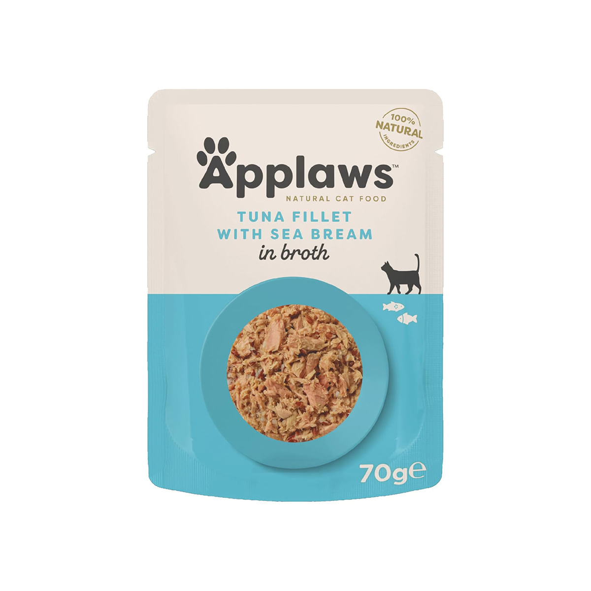 APPLAWS, File Ton și Dorada, plic hrană umedă pisici, (în supă), 70g - poza 3