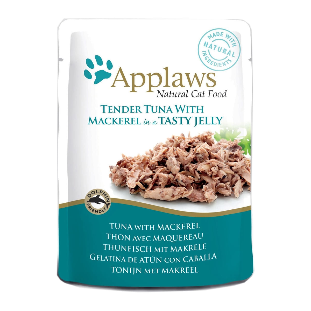 APPLAWS, File Ton și Macrou, plic hrană umedă pisici, (în aspic), 70g - poza 1