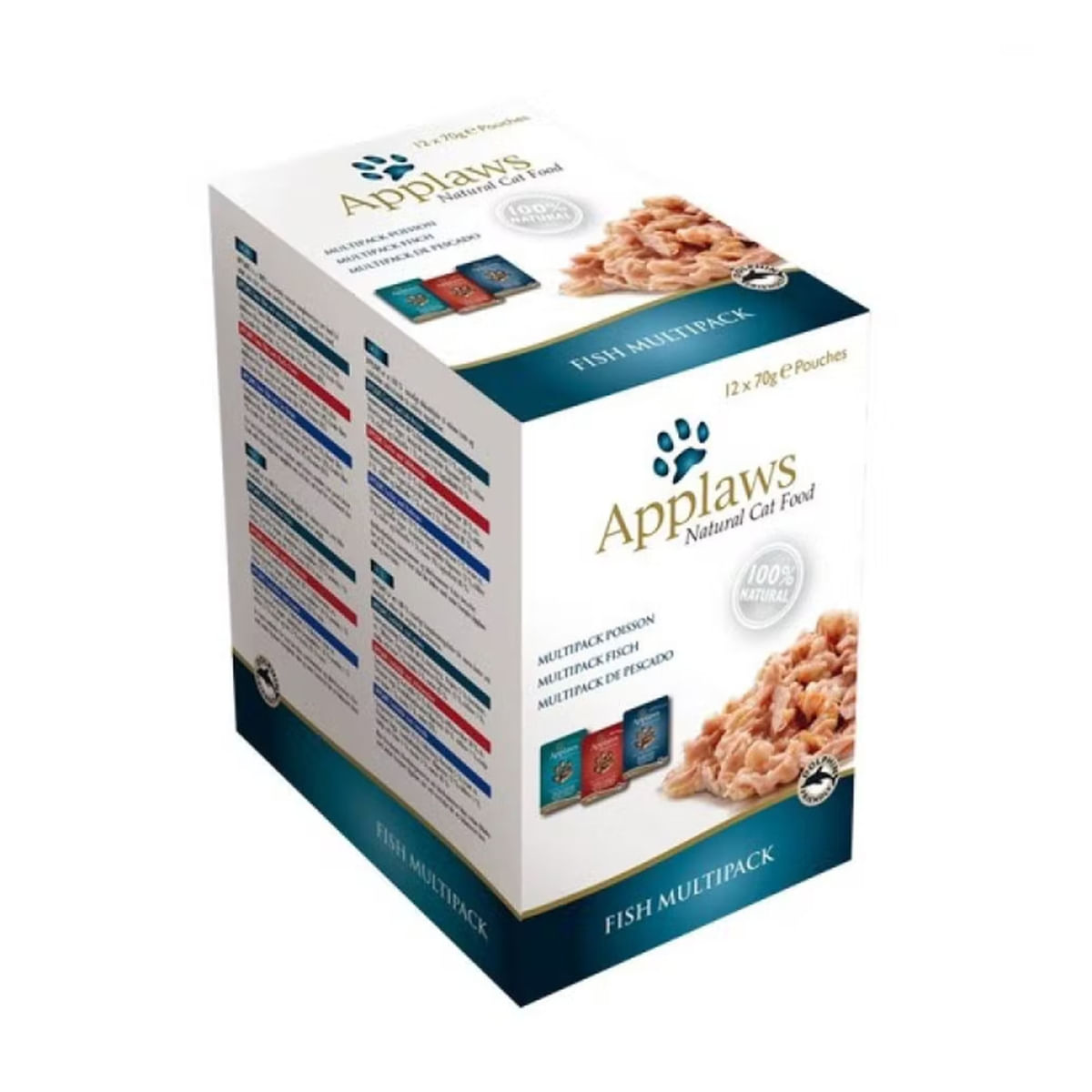 APPLAWS Fish Selection Multipack, 3 arome (Ton și Hamsie, Ton și Creveți, Ton și Dorada), pachet mixt, plic hrană umedă pisici, 156g x 8 APPLAWS Fish Selection Multipack, 3 arome (Ton și Hamsie, Ton și Creveți, Ton și Dorada), pachet mixt,