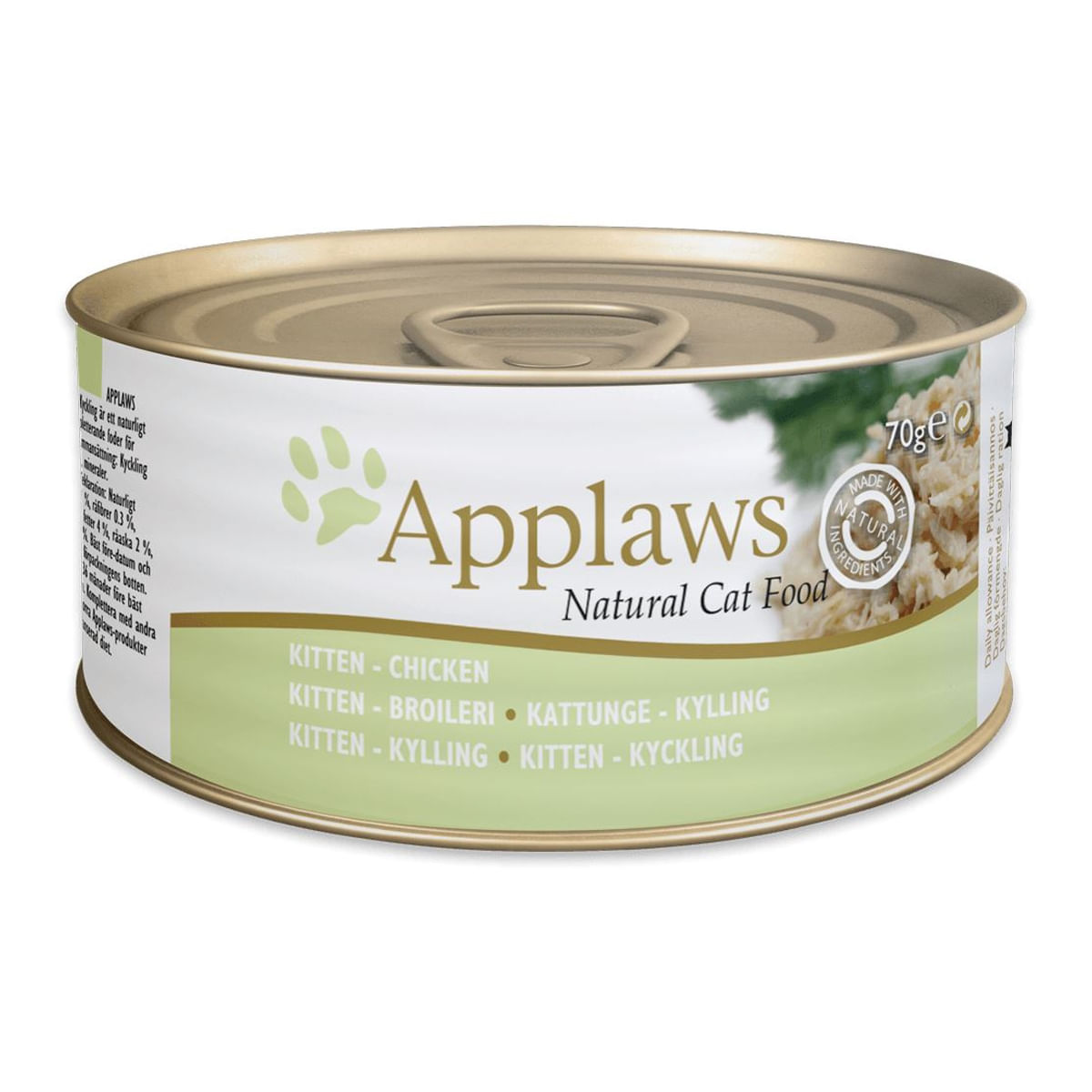 APPLAWS Junior, Pui, conservă hrană umedă pisici Junior, (în supă), 70g - poza 1