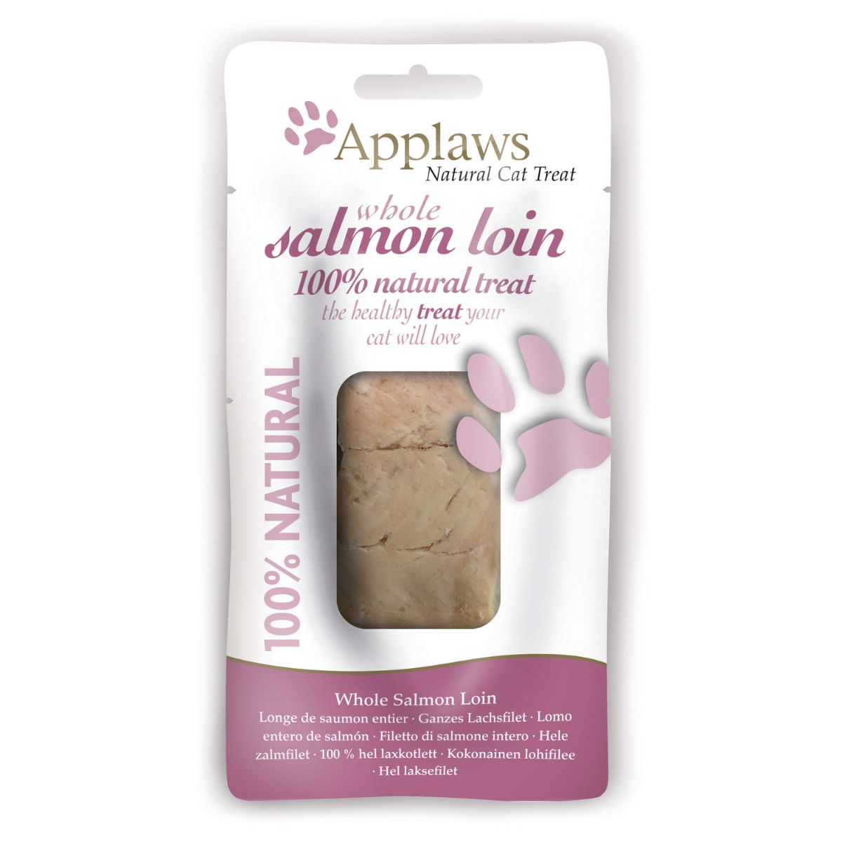 APPLAWS Natural Cat Treat, Fillet de Somon, punguță recompense monoproteică fără cereale pisici, 30g - poza 1