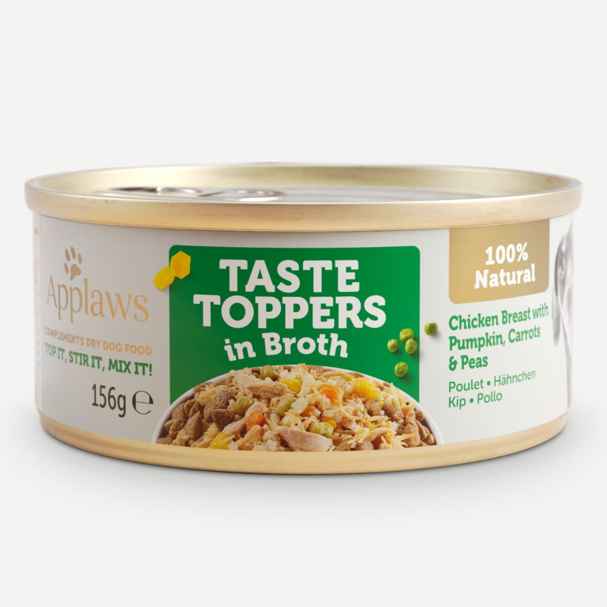 APPLAWS, Piept Pui și Legume, conservă hrană umedă câini, (în supă), 156g - poza 2